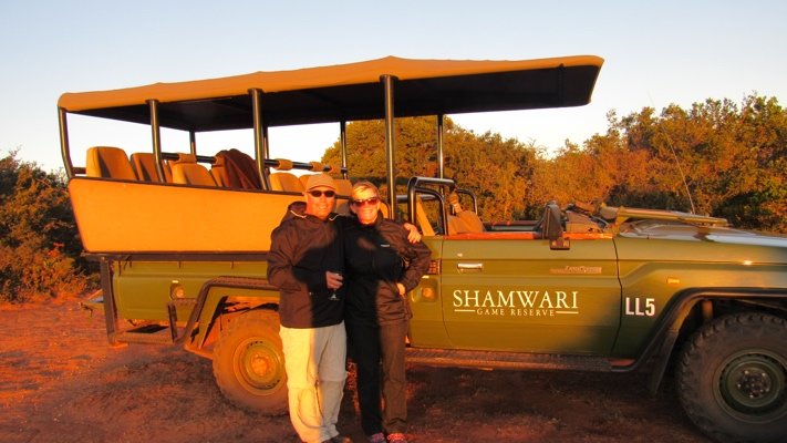 Derek and Lianne at Shamwari Game Reserve n South Africa